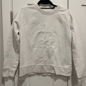 White Athleta Crewneck Sweater
